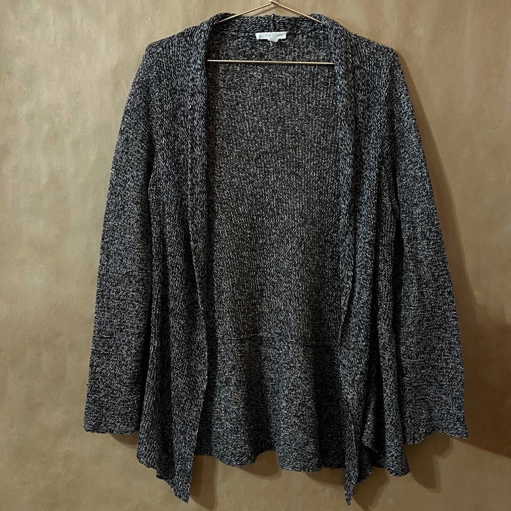 Eileen Fisher | Linen Marled Knit Open Front Oversized Cardigan Size S Petite